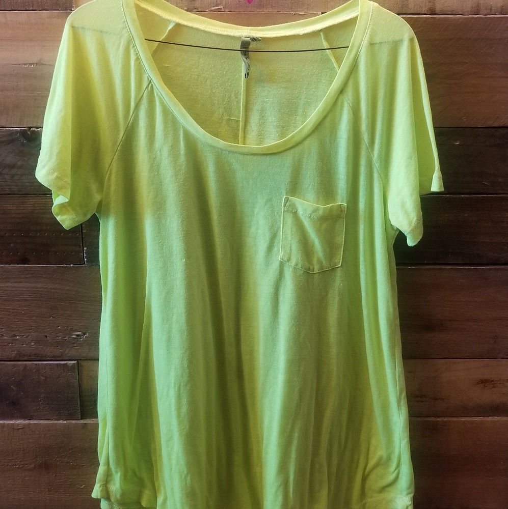 Free Society Yellow T-Shirt (Cover-Up) Size M